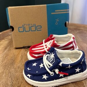 Hey Dude Wally Patriotic American Flag 🇺🇸 shoes